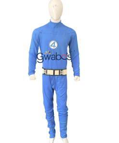 Alternative view of Fantastic Four Reed Richards Full Cosplay Costume Set – Suit, Belt, Boots, Gloves | Halloween & Comic Con Ready