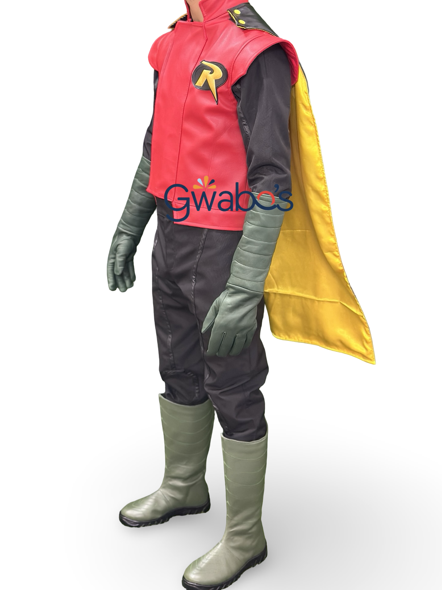 Custom Robin Full Costume Set – Inner Suit, Vest, Boots, Gloves & Cape – High-Quality Cosplay Outfit - Image 3
