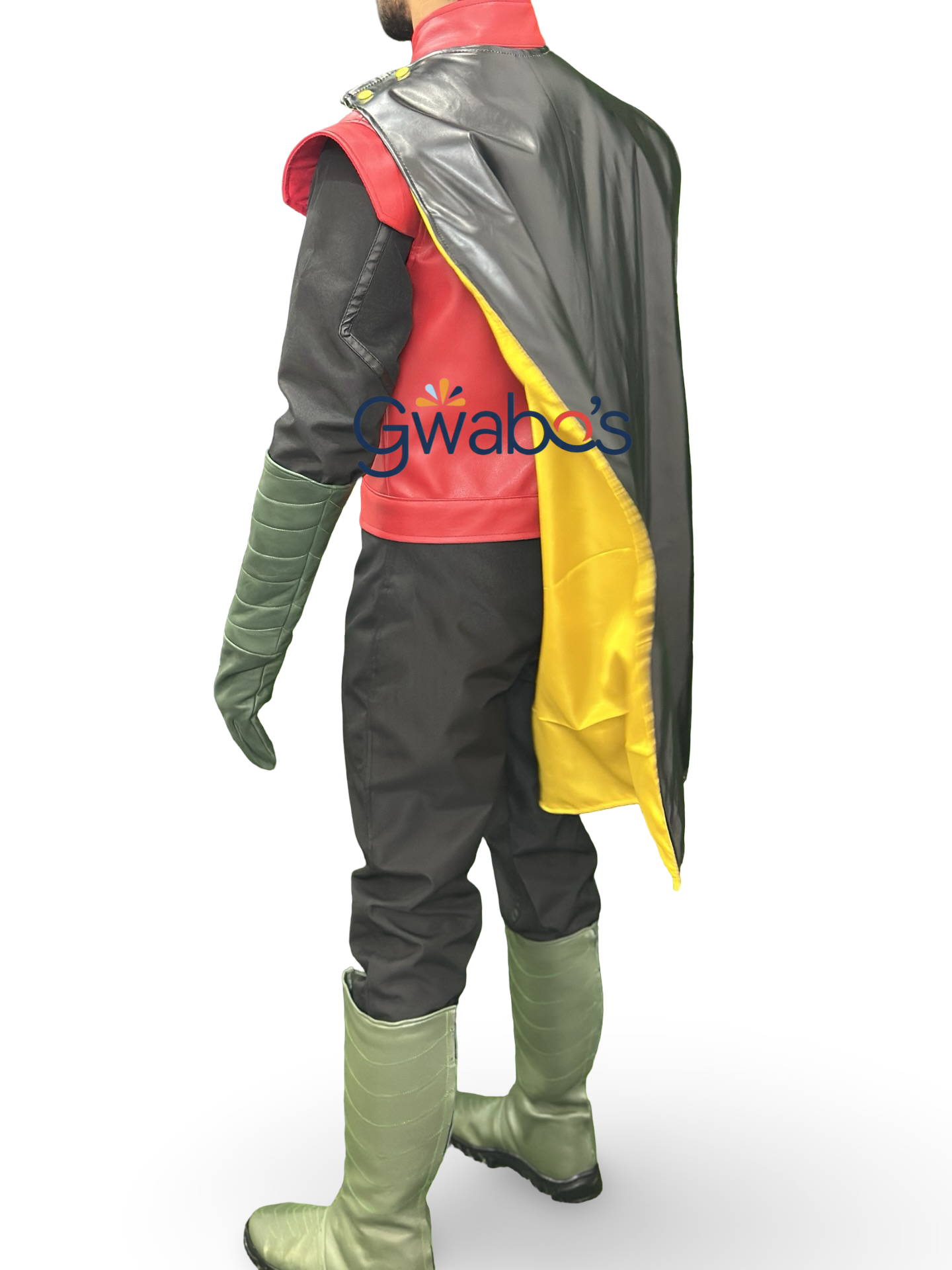 Custom Robin Full Costume Set – Inner Suit, Vest, Boots, Gloves & Cape – High-Quality Cosplay Outfit - Image 5