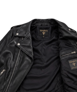 TWD Negan Black Cowhide Leather Jacket – Belted Biker Style, Made to Measure - Image 4